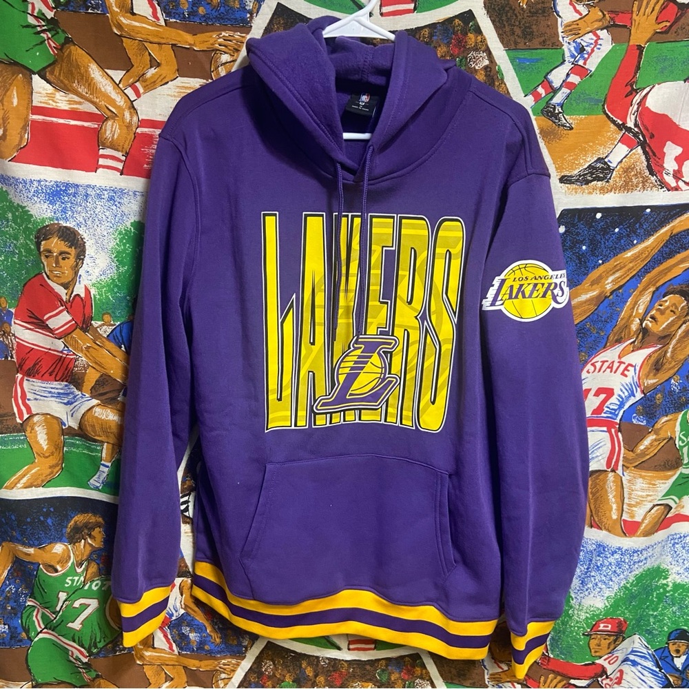 Mens Medium Purple Los Angeles Lakers Hoodie